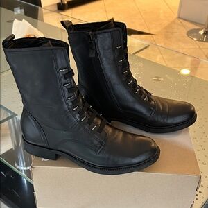 Aris Black Leather Men's Boots